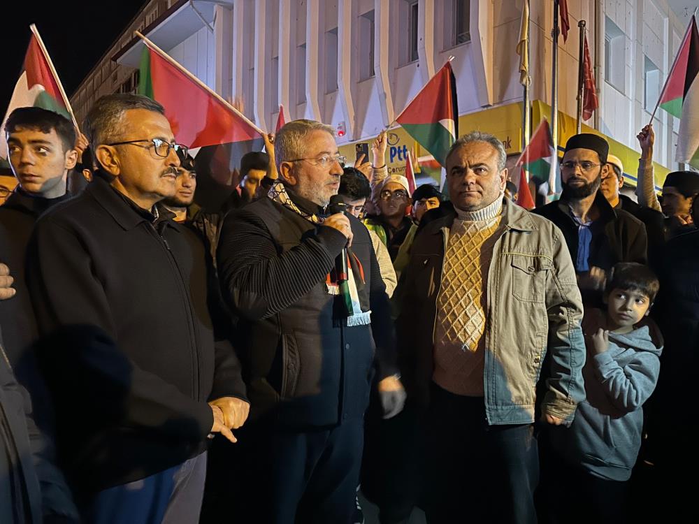 Çorum’da STK’lardan İsrail’e tepki, Filistinlilere dua