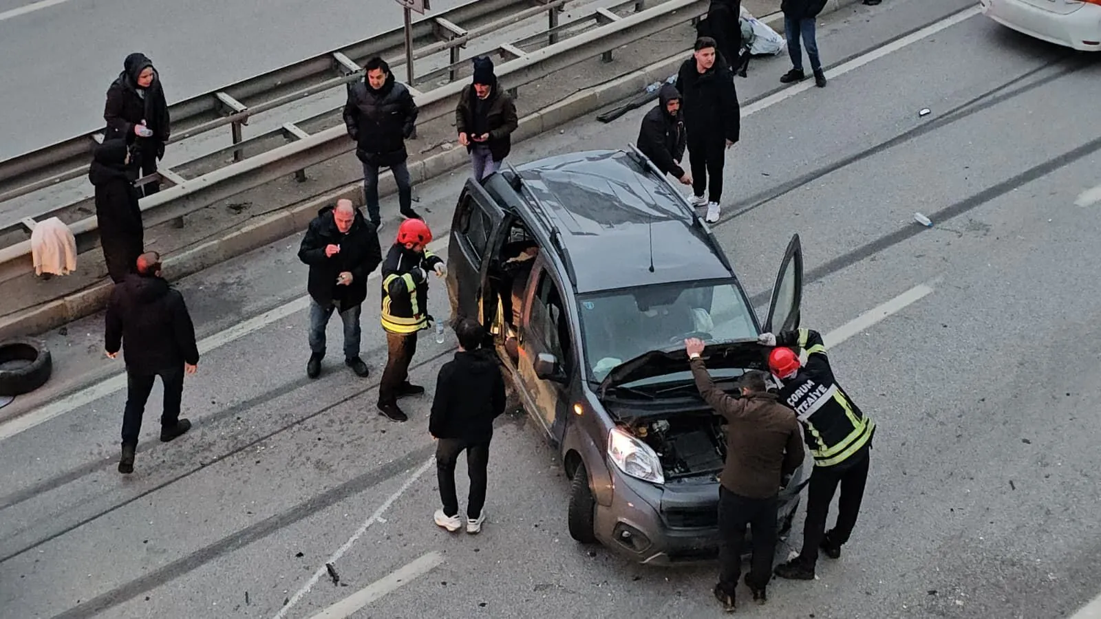 ÇORUM BİNEVLER KAVŞAĞINDA FECİ KAZA