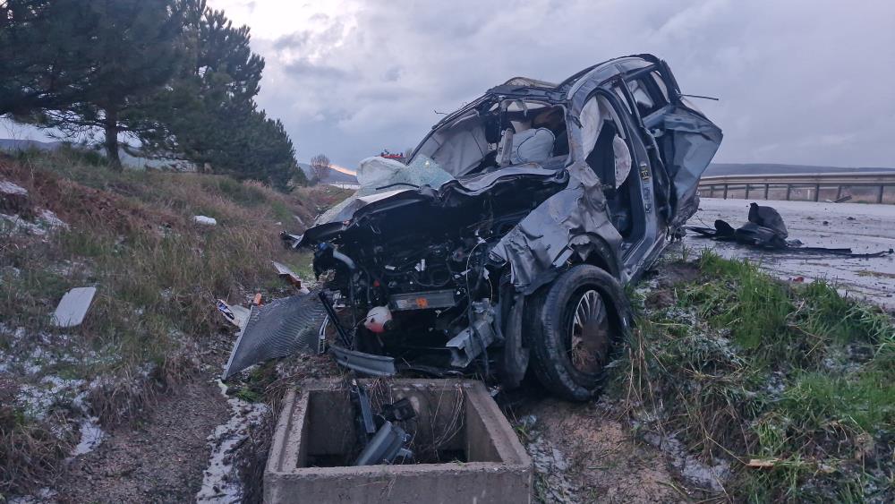 Çorum’da kaza : 1ölü 3 yaralı